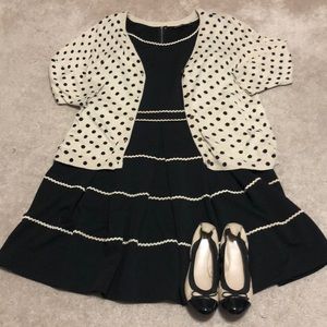 Doe and Rae Black and Tan rick rack dress 1X